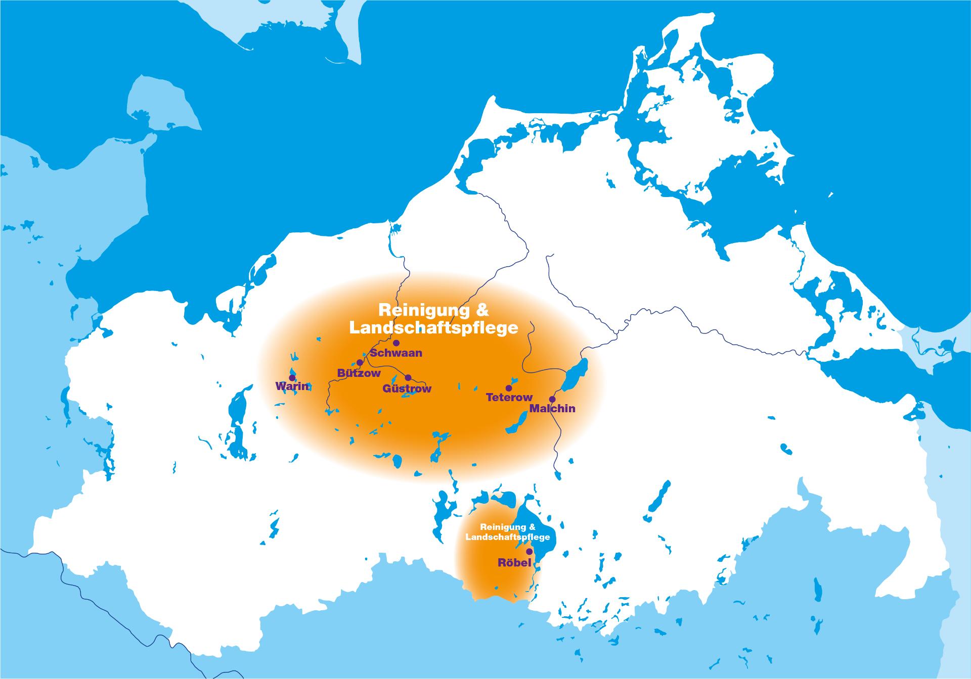 Karte Reinigung & Landschaftspflege